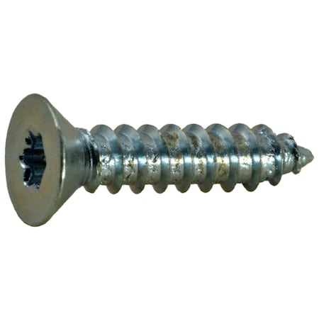 Midwest Fastener Sheet Metal Screw, #6 x 5/8 in, Zinc Plated Steel Flat Head Torx Drive, 40 PK 37008